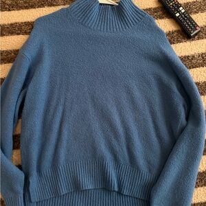 Uniqlo Women's Soft Blue Cowl Neck Sweater